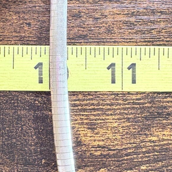 VTG Sterling Silver 925 Omega Chain Necklace Lobster Clasp Size 18.5" Length - Picture 12 of 13